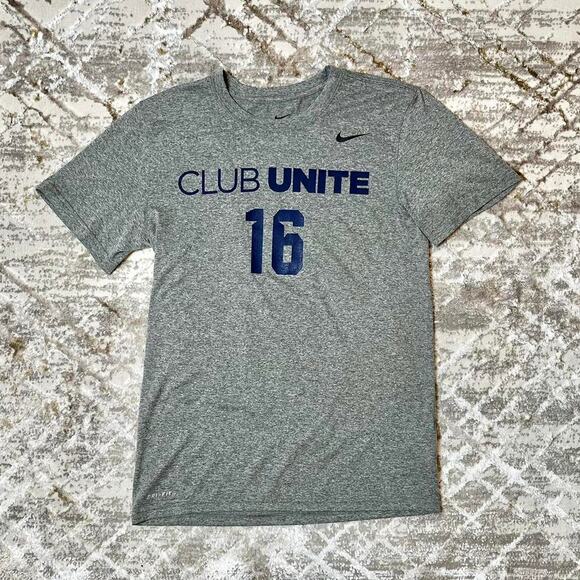 Nike Dri-FIT “Club Unite 16” Gray Athletic Tee | Size S - Picture 1 of 7